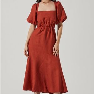 ASTR the Label Angeles Puff Sleeve Cutout Dress